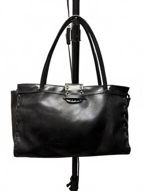 Black Vinyl shoulder Bag by XOXO.